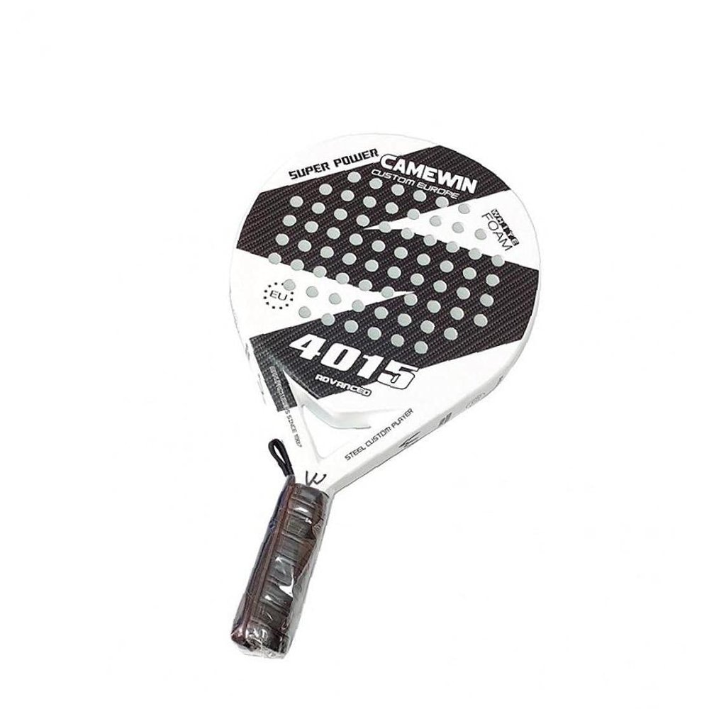 Froiny Racket Beach Tennis Carbon Glass Fiber Men Women Beach Sport Tennis Paddle Racket Professional Beach Racket with Cover Bag, White