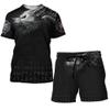 WDBAYXH Norse Viking 3D Print Tank Top Set, Fenrir Wolf Sleeveless Tee, Summer Mesh Quick Dry Workout T-Shirts Fitness Vest Athletic Shorts, Celtic Pagan Streetwear Tops,Set2,5XL view 1