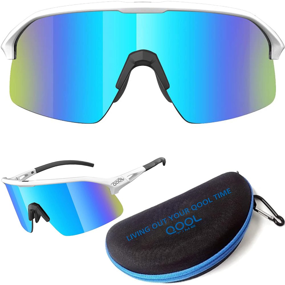 Living out your qool time Polarized shield wrap around Cycling Sunglasses Men Women Baseball ski Triathlon Volleyball Running pickleball Padel Tennis 118