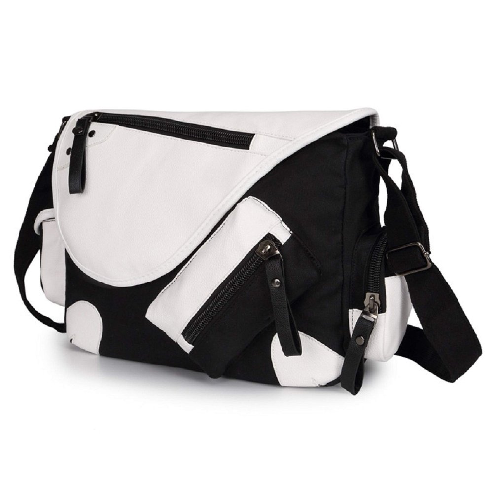 ISaikoy Casual Canvas Messenger Bag Satchel Crossbody Bag Handbag Shoulder Bag Color Q190