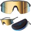 Living out your qool time Polarized Wrap Around shield cycling Sunglasses Men Women Golfing ski Triathlon Volleyball Running Baseball Padel Tennis 118 view 1