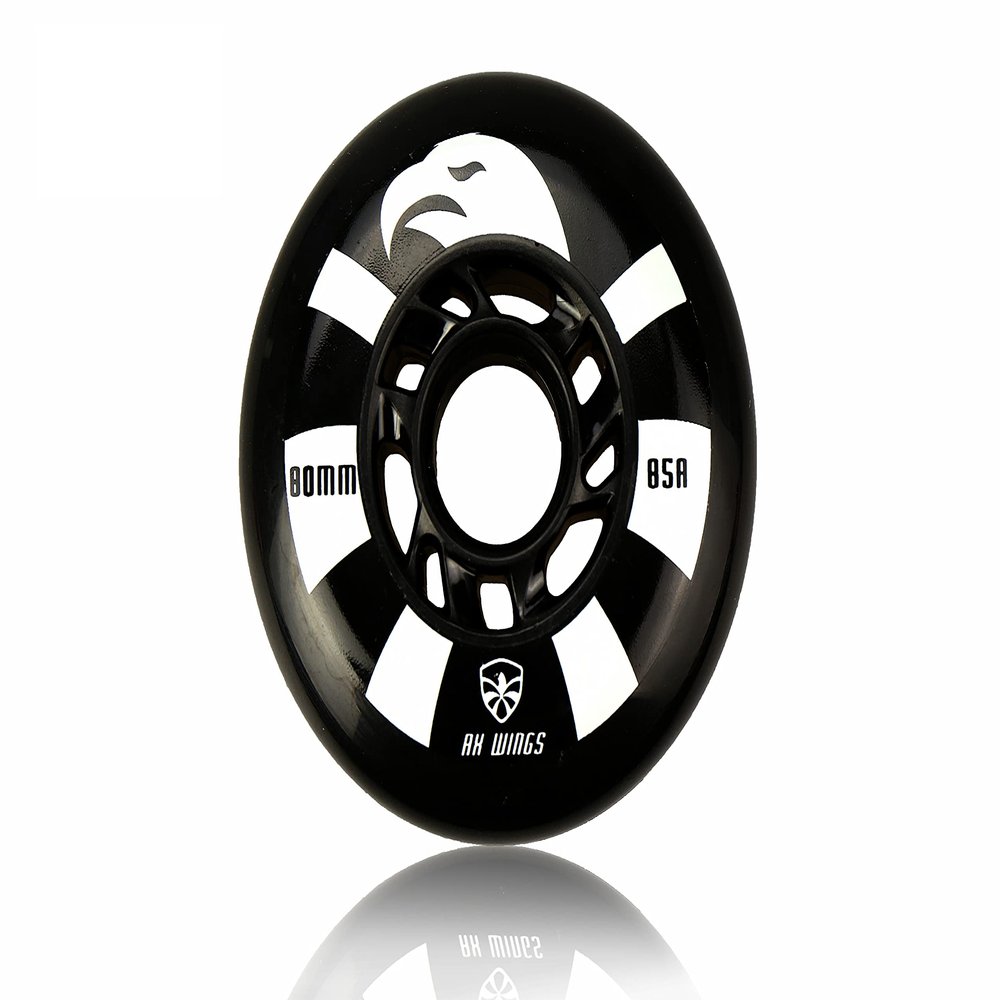 Flying Eagle RX Wings- Inline Skates with Inline Skate Wheels, Speed Skate Wheels, Inline Skate Replacement Wheels, Skates for Adults, Durable Inline Skating, Smooth Skate Wheels, Black, Size 76mm 86A