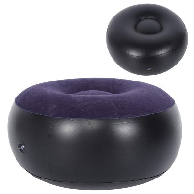 BWLZSP Portable Outdoor Camping Chair Stool Inflatable Stool Inflatable Round Stool Inflatable Flocking Stool Footrest for Home Office Travel