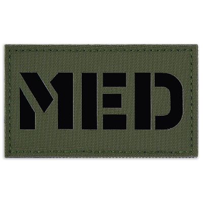 Petac Gear IR Infrared Reflection MED Medical Tactical Fastener Patch Hook-Fastener Backing 3.5x2 (RG)