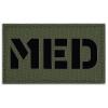 Petac Gear IR Infrared Reflection MED Medical Tactical Fastener Patch Hook-Fastener Backing 3.5x2 (RG) view 1