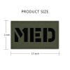 Petac Gear IR Infrared Reflection MED Medical Tactical Fastener Patch Hook-Fastener Backing 3.5x2 (RG) view 4
