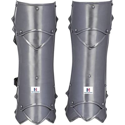 Nautical-Mart Rikomer Steel Greaves (Silver)