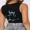 Women Sexy Y2k Black Crop Top Corset Like Going Out Top Deep V Neck Sleeveless Workout Rave Festival Party Top Bra Cowgirl Costume Country Concert Outfits Black Skeleton X-Small view 2