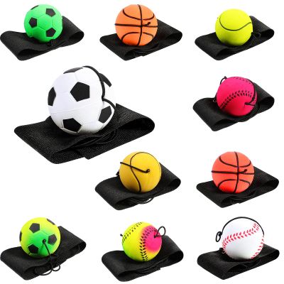 Skylety 10 Pieces Wrist Return Ball, Rubber, Basketball, Soccer, 1.85 Inch