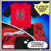 Marvel Boys Rash Guard Set - 2 Piece Spiderman Spidey & His Amazing Friends UPF50+ Swim Shirt & Swim Trunks for Boys (2T-12), Size 10-12, Red/Black Spider- Man view 2