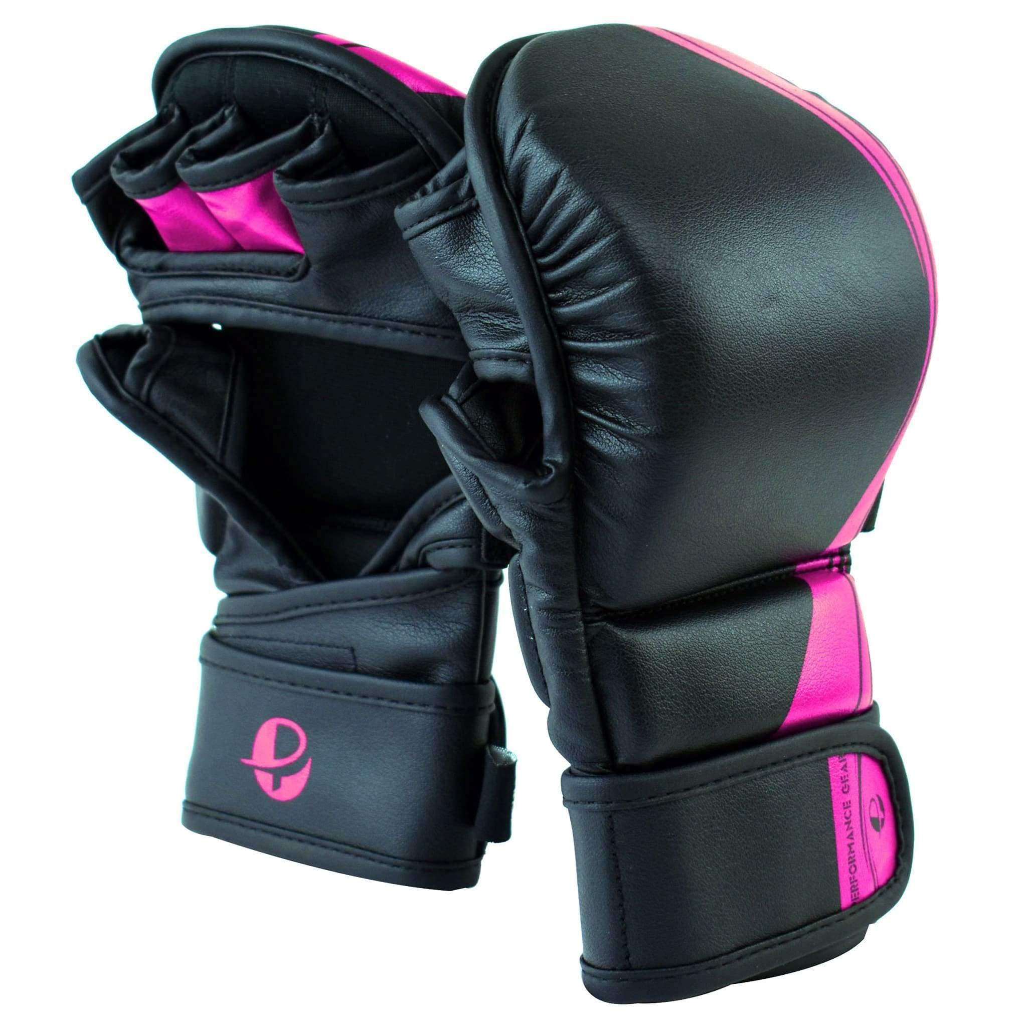 Ultimate - Performance Series - MMA Sparring Shooter Gloves - MMA Boxing Muay Thai Training Bag Work (S/M, Black / Purple) view 2
