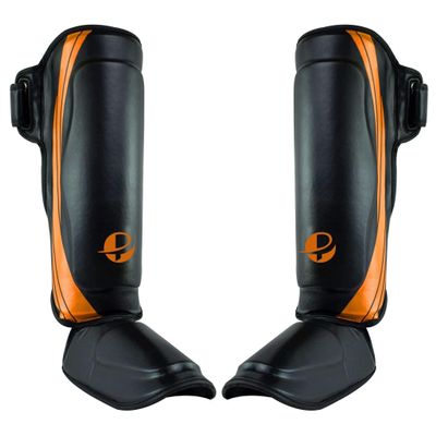 Ultimate - Performance Series - Shin Instep - Boxing MMA Muay Thai Taekwondo Training (Orange, L/XL)
