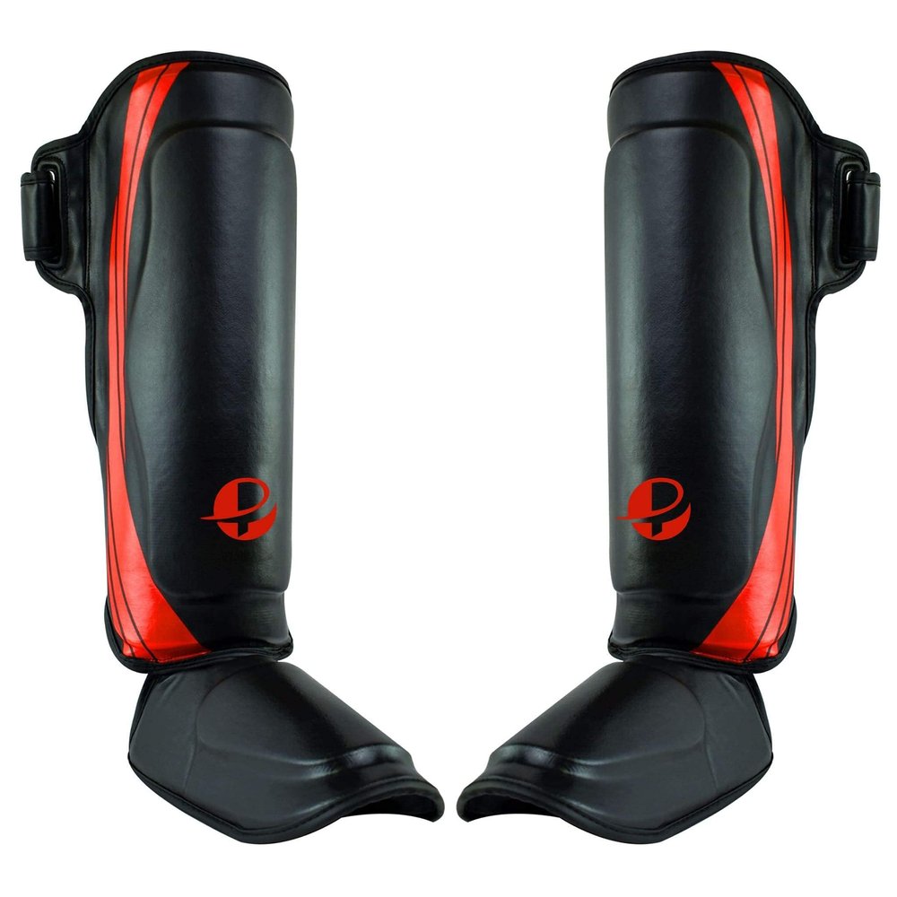 Ultimate - Performance Series - Shin Instep - Boxing MMA Muay Thai Taekwondo Training (Red, S/M)