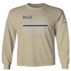 0181. Blue Lives Matter American Flag Thin Blue Line USA Police Support Patriotic Style Men's Long Sleeve t Shirt (Beige X-Large) view 1