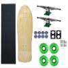 Moose Old School 80's Skateboard Complete 30" Natural with Hollow 7.0 Silver/Green Trucks, 58mm Green Wheels view 1