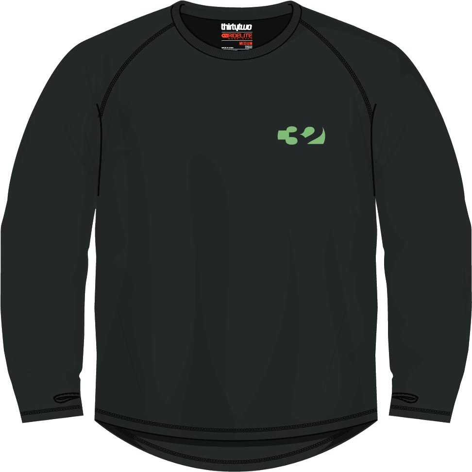 ThirtyTwo Men's Ridelite Merino Long Sleeve Shirt - Black/Olive | X-Large