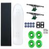 Moose Old School 80's Skateboard Complete 30" White with Hollow 7.0 Silver/Green Trucks, 58mm Green Wheels view 1
