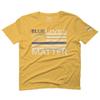 0181. Blue Lives Matter American Flag Thin Blue Line USA Police Support Patriotic Style for Men T Shirt (Gold Small) view 1