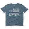 0181. Blue Lives Matter American Flag Thin Blue Line USA Police Support Patriotic Style for Men T Shirt (Indigo X-Large) view 1