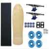 Moose Old School 80's Skateboard Complete 30" Natural with Hollow 7.0 Silver/Blue Trucks, 58mm Blue Wheels view 1