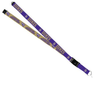 Rico Industries NCAA James Madison Dukes 18" x 1" Premium Unisex-Adult Safety Breakaway Lanyard