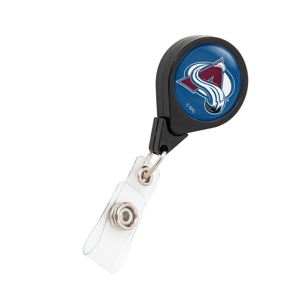 Desert Cactus Colorado Avalanche Retractable Badge Holder NHL Team ID Reel with Ticket Clip for Lanyard, Work, School & Office Access