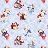 Wilmington Snow What Fun 45155 403 Light Blue Animal Toss BTY view 1