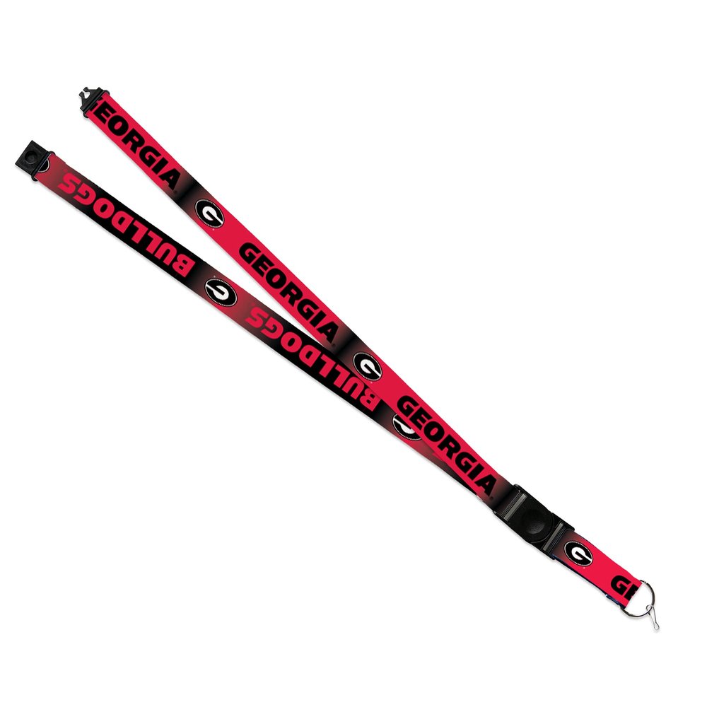Rico Industries NCAA Georgia Bulldogs Team Colors 18" x 1" Premium Unisex-Adult Safety Breakaway Lanyard