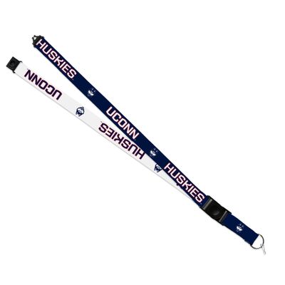 Rico Industries NCAA Connecticut Huskies - UCONN Primary 18" x 1" Premium Unisex-Adult Safety Breakaway Lanyard