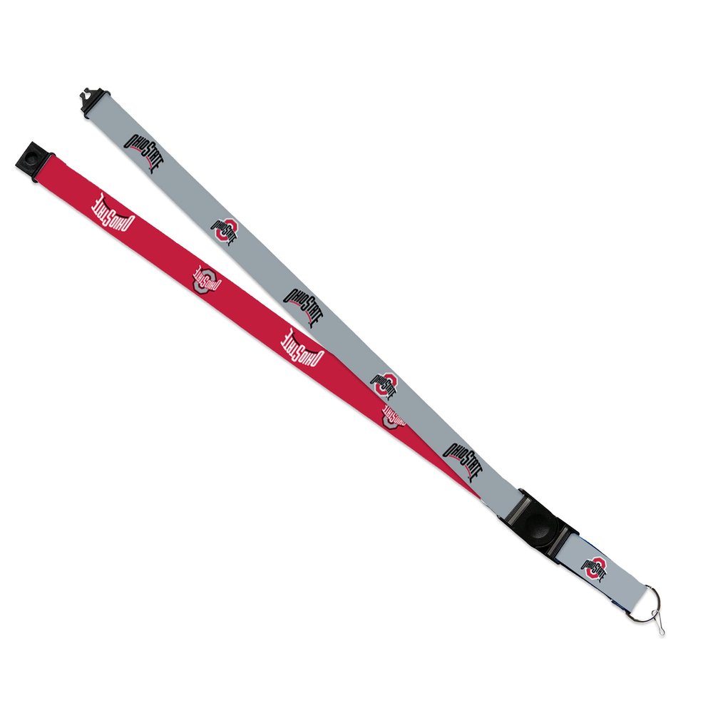 Rico Industries NCAA Ohio State Buckeyes Primary 18" x 1" Premium Unisex-Adult Safety Breakaway Lanyard