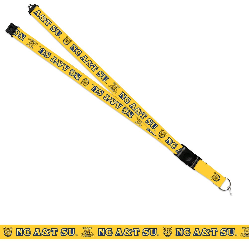 Rico Industries NCAA North Carolina A&T Aggies 18" x 1" Premium Unisex-Adult Safety Breakaway Lanyard