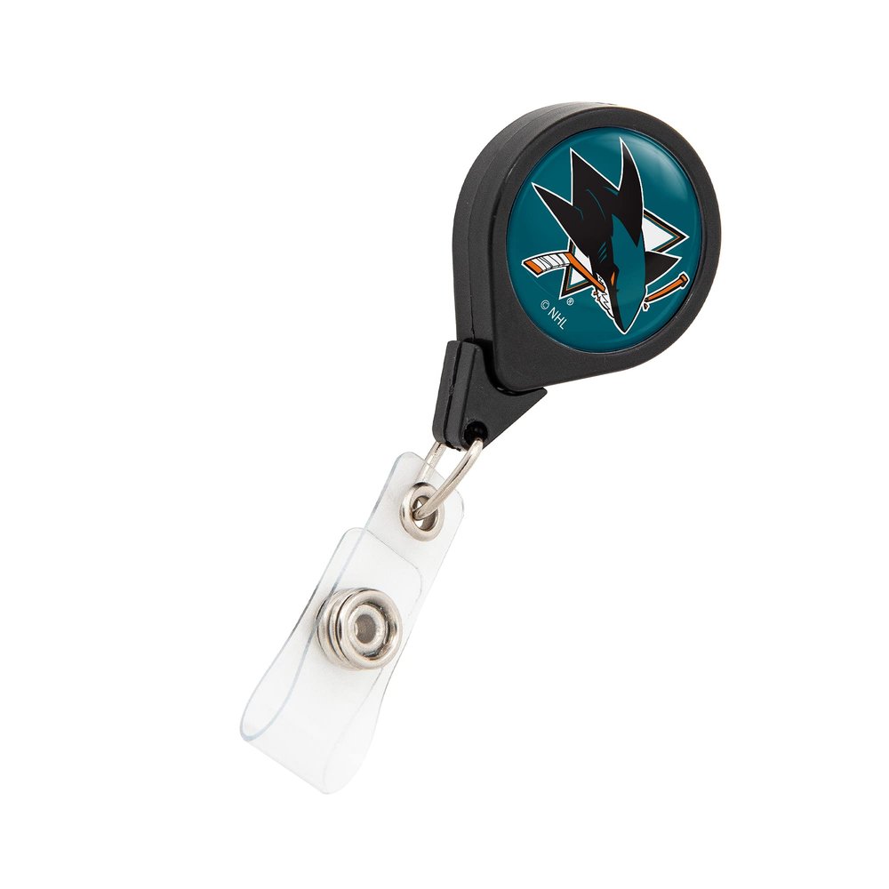 Desert Cactus San Jose Sharks Retractable Badge Holder NHL Team ID Reel with Ticket Clip for Lanyard, Work, School & Office Access
