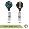 Desert Cactus San Jose Sharks Retractable Badge Holder NHL Team ID Reel with Ticket Clip for Lanyard, Work, School & Office Access view 2