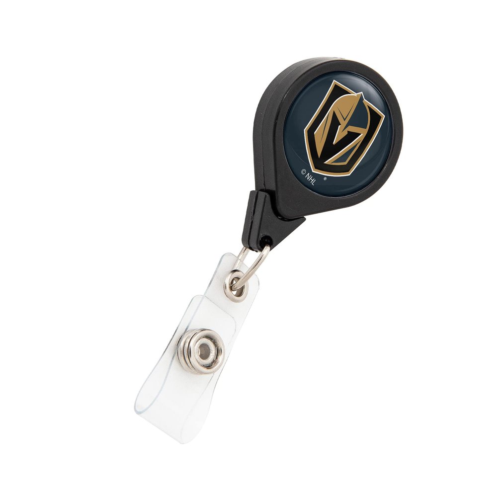 Desert Cactus Las Vegas Golden Knights NHL Team Retractable Badge Holder NHL Team ID Reel with Ticket Clip for Lanyard, Work, School & Office Access