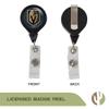Desert Cactus Las Vegas Golden Knights NHL Team Retractable Badge Holder NHL Team ID Reel with Ticket Clip for Lanyard, Work, School & Office Access view 2