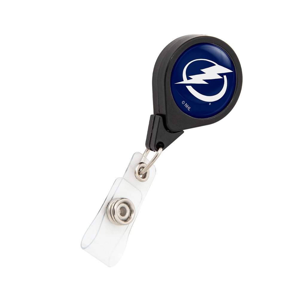 Desert Cactus Tampa Bay Lightning Retractable Badge Holder NHL Team ID Reel with Ticket Clip for Lanyard, Work, School & Office Access