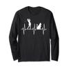 Golfing Shirt Funny Cat Lover Golf Heartbeat Female Golfer Long Sleeve T-Shirt view 1