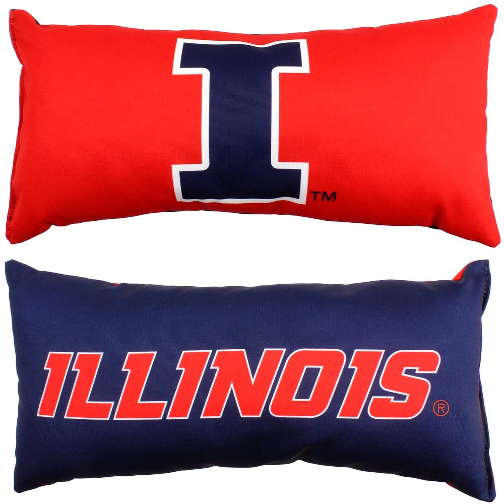 College Covers Everything Comfy Illinois Fighting Illini 2 Sided Bolster Small Travel Pillow Decorative Pillow 16 x 6