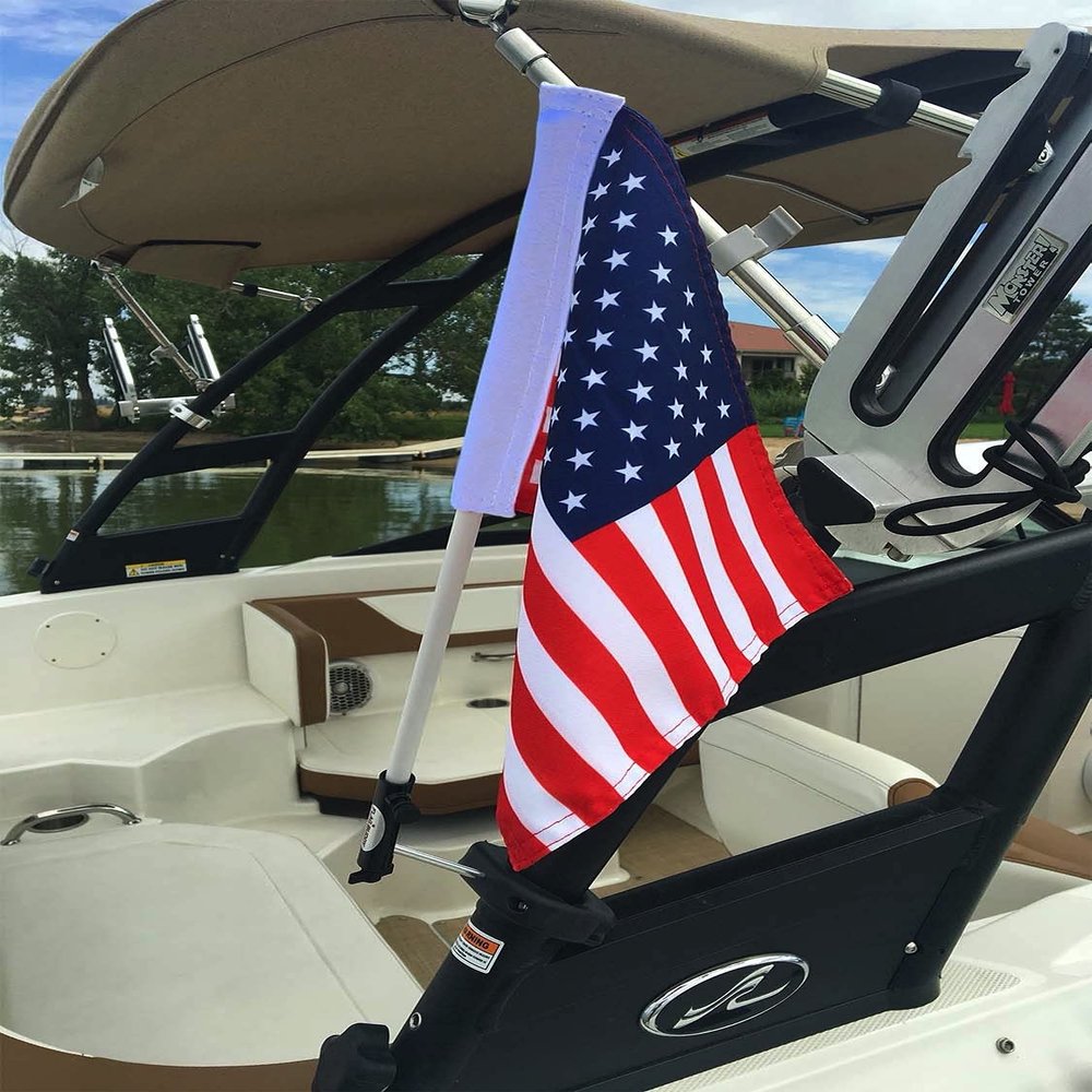 Caddie Buddy American Flag for Boat Tower