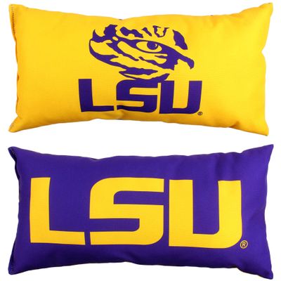 College Covers Everything Comfy LSU Tigers 2 Sided Bolster Small Travel Pillow Decorative Pillow 16 x 6