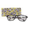 Real Sic Glasses Case for Men and Women - Magnetic Folding Hard Shell Sunglass Holder - Vegan Leather Eyeglass Protector, Variety of Styles Inspired by Nature - (Lemon) view 3