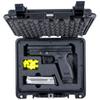 Evergreen Single Pistol Case - USA Made Mil Spec Single Pistol w/Magazine storage capacity case - Best hard protective case for home storage and secure travel view 1