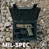 Evergreen Single Pistol Case - USA Made Mil Spec Single Pistol w/Magazine storage capacity case - Best hard protective case for home storage and secure travel view 4