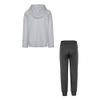 Hurley Baby Boys Long Sleeve Hooded Top Jogger Pants 2-Piece Outfit and Toddler Layette Set, Pure Platinum, 24 Months US view 2