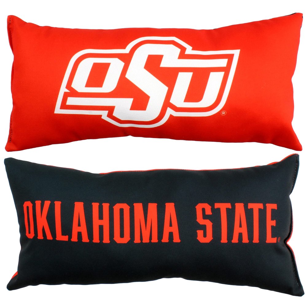 College Covers Everything Comfy Oklahoma State Cowboys 2 Sided Bolster Small Travel Pillow Decorative Pillow 16 x 6