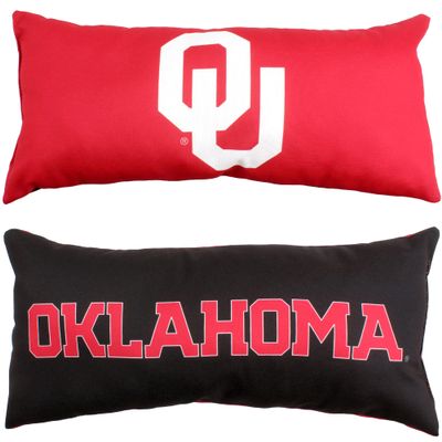 College Covers Everything Comfy Oklahoma Sooners 2 Sided Bolster Small Travel Pillow Decorative Pillow 16 x 6
