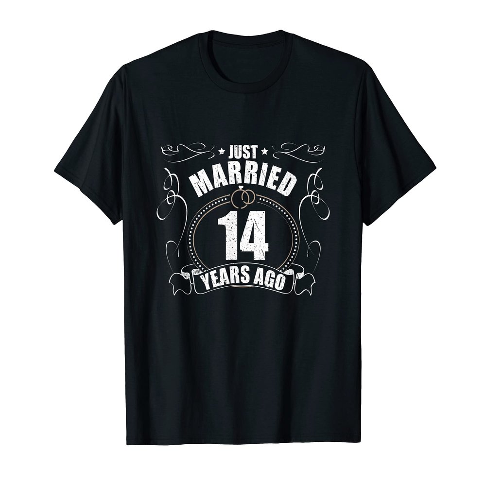 14th Wedding Anniversary 14 Years Marriage Matching Couple T-Shirt