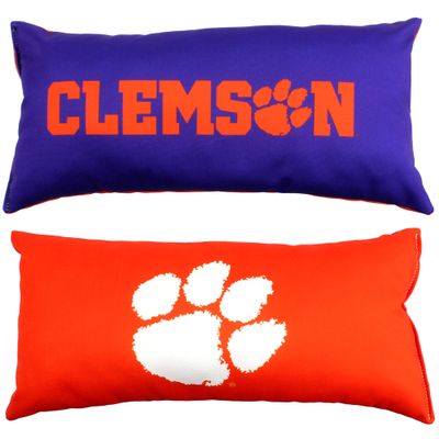 College Covers Everything Comfy Clemson Tigers 2 Sided Bolster Small Travel Pillow Decorative Pillow 16 x 6
