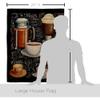 Angeleno Heritage Ultimate Coffees Burlap House Flag Pack Beverages Coffee & Tea Latte Capucchino Expresso Drink Cream Cup Teapot Embroidery Banner Small Garden Yard Gift Double-Sided, Made in USA view 2