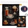 Angeleno Heritage Ultimate Coffees Burlap House Flag Pack Beverages Coffee & Tea Latte Capucchino Expresso Drink Cream Cup Teapot Embroidery Banner Small Garden Yard Gift Double-Sided, Made in USA view 4